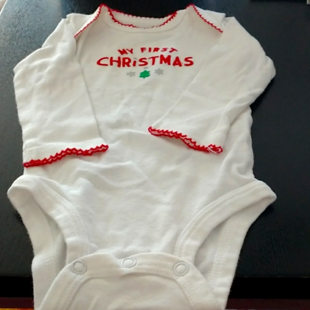 My First Christmas onesie by Carter's 3mos. Like new.